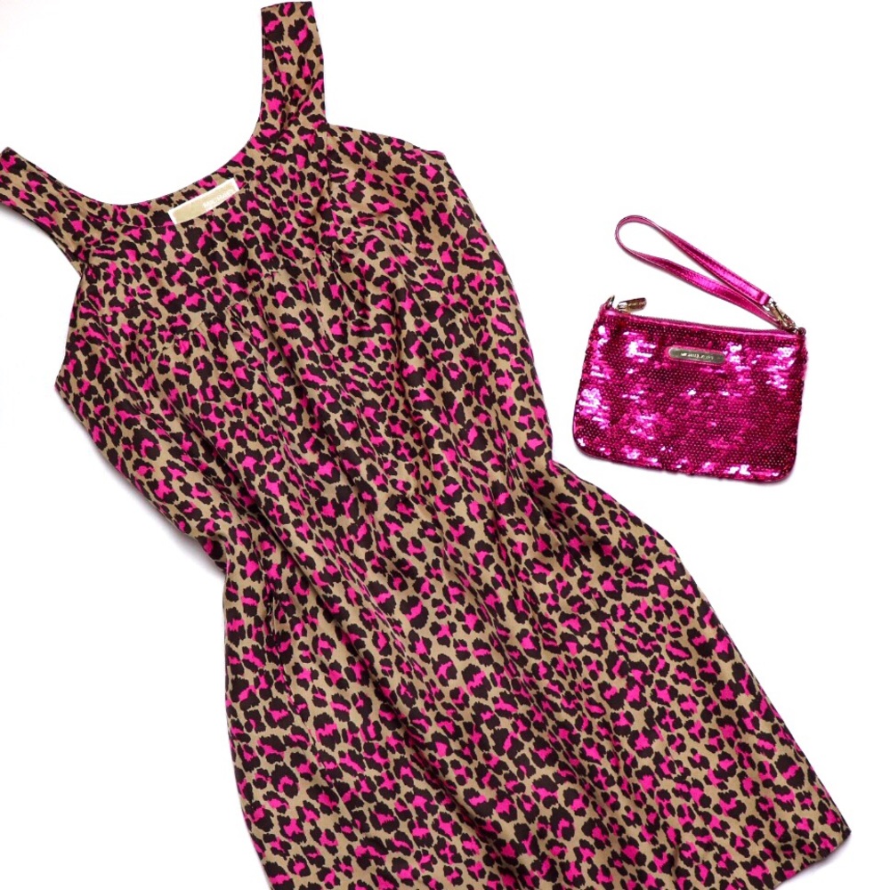 MICHAEL KORS Silk Sleeveless Leopard Dress | 2
